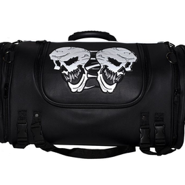 Medium Motorcycle Sissy Bar Bag / Trunk With Skull