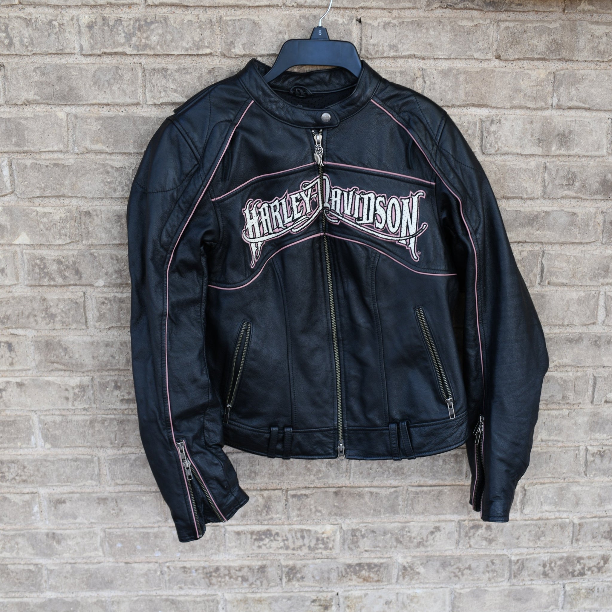 Leather jacket HARLEY DAVIDSON Black size S International in