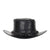 Genuine Black Naked Cowhide Leather Outlaw Gambler Hat