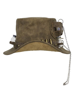 Opie's Outlaw's Deadman Top Hat Brown Leather