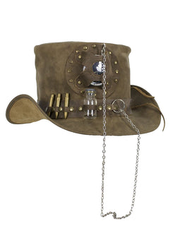 Opie's Outlaw's Deadman Top Hat Brown Leather