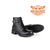 Pair of Women's Black Motorcycle Boots W/ Zipper