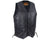 Mens 10-Pockets Plain Leather Vest