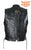 Men's Black Leather Vest