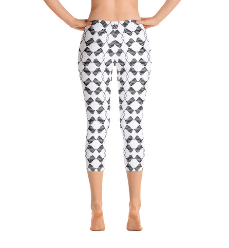 Checkered Flag Capris Leggings