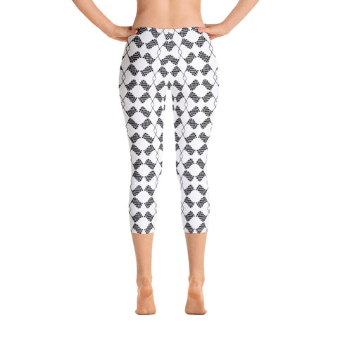 Checkered Flag Capris Leggings