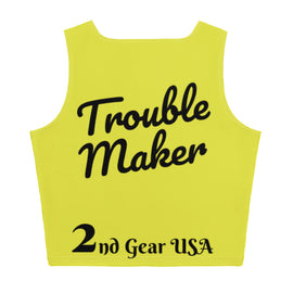 2nd Gear USA™ Trouble Maker Crop Top Yellow & Black