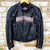 Leather Jacket Harley Davidson Motorcycle  Black & Pink