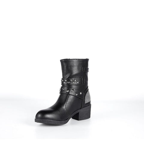 Women's Zippered Studded Boots